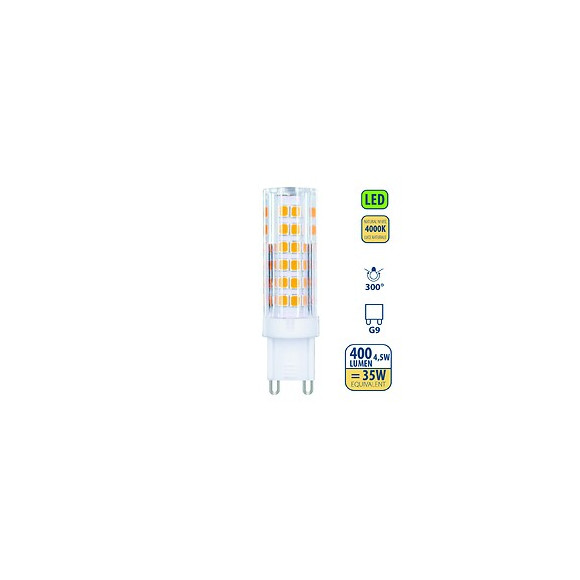 Ampoule Led Smd, Capsule G9, 4.5w / 400lm, Culot G9, 4000k