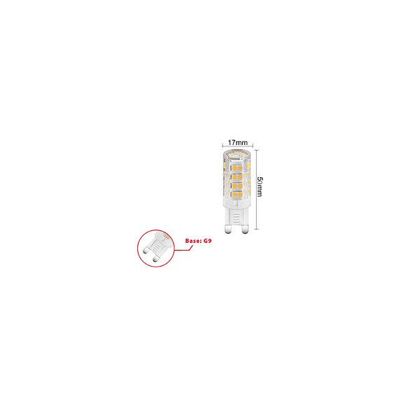 Ampoule Led Smd, Capsule G9, 3.5w / 300lm, Culot G9, 3000k