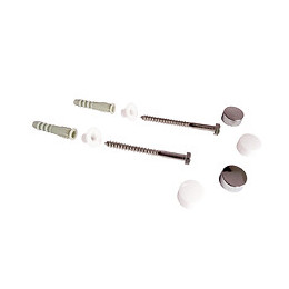 2 Fixations Cuvette Wc/bidet 6x70 Chevilles + Capuchons
