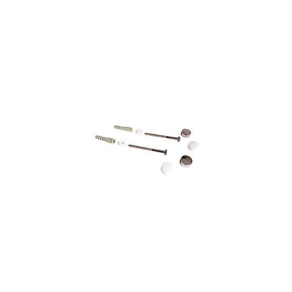 2 Fixations Cuvette Wc/bidet 6x70 Chevilles + Capuchons