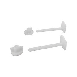 Fixation D'abattant Wc Avec 2 Vis À Tête Carrée Et 2 Écrous - Plast