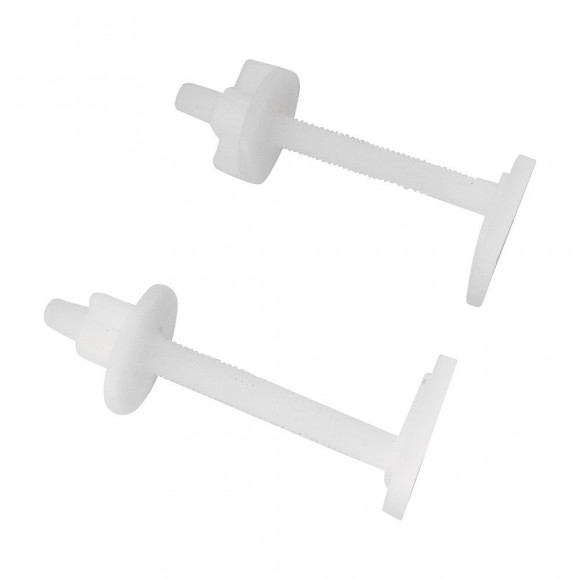 Fixation D'abattant Wc Avec 2 Vis À Tête Carrée Et 2 Écrous - Plast