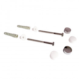 2 Fixations Cuvette Wc/bidet 6x70 Chevilles + Capuchons