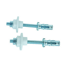 2 Fixations Lavabo Paroi Creuse 8x36 + Chevilles