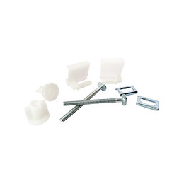 Fixation D'abattant Wc 2 Plaques Métal, 2 Écrous,  2 Glissières, Longueur 75mm