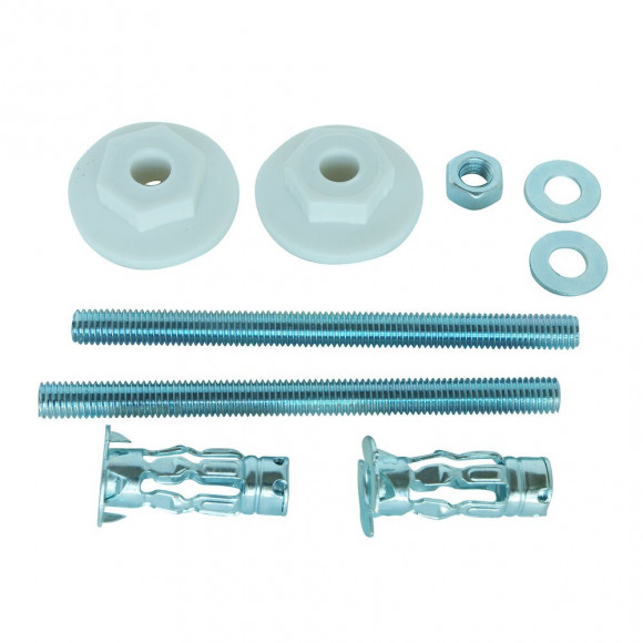 2 Fixations Lavabo Paroi Creuse 8x36 + Chevilles