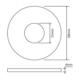 Joint De Soupape 25x68x4