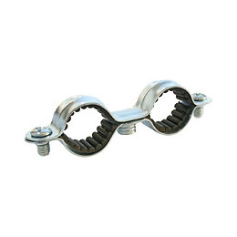 Collier Double Isophonique Ø12 (x10 ) - Acier Nickelé