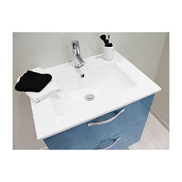 Façades De Tiroir Mixy - Lot De 2 - 60cm - Bleu - Laqué - Livré En Kit