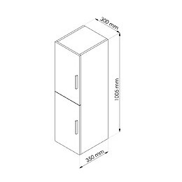 Colonne À Suspendre Tanaro - 30cm - Taupe - Laqué - Livré En Kit - One Pack