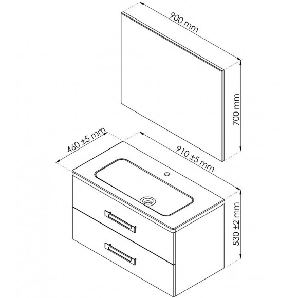 Meuble À Suspendre Lenca - L90cm - Bois Miel - Mélaminé - Livré Monté