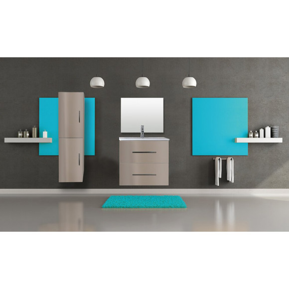 Colonne À Suspendre Tanaro - 30cm - Taupe - Laqué - Livré En Kit - One Pack