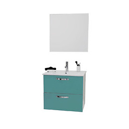 Façades De Tiroir Mixy - Lot De 2 - 60cm - Vert D'eau - Laqué - Livré En Kit