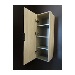 Demi-colonne À Suspendre Robin - L30cm - Chêne Clair - Mélaminé - Livré En Kit