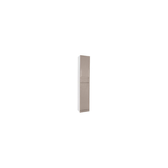 Colonne À Poser Tolede - 35cm - Taupe - Pvc Brillant - Livré En Kit