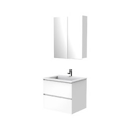 Meuble À Suspendre Max - L60cm - Blanc - Brillant - Livré Monté