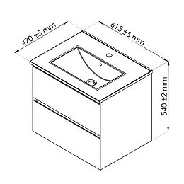 Meuble À Suspendre Max - L60cm - Anthracite - Mat - Livré Monté