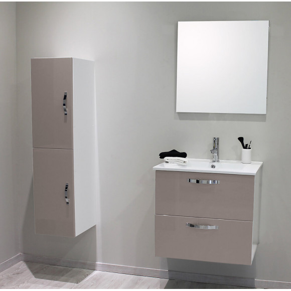 Façades De Tiroir Mixy - Lot De 2 - 80cm - Sable - Laqué - Livré En Kit