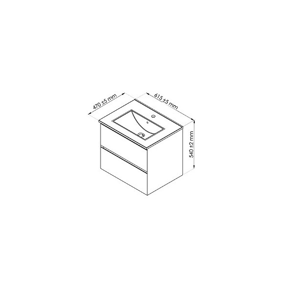 Meuble À Suspendre Max - L60cm - Blanc - Brillant - Livré Monté