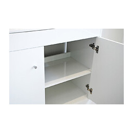 Meuble À Poser Abby - 80cm - Blanc - Laqué - Livré Monté