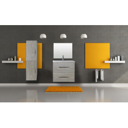 Colonne À Suspendre Tanaro - 30cm - Bois - Mélaminé - Livré En Kit- One Pack