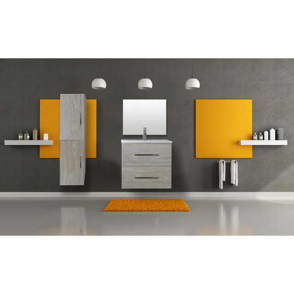 Colonne À Suspendre Tanaro - 30cm - Bois - Mélaminé - Livré En Kit- One Pack