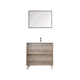 Meuble À Poser Dahlia - L80cm - Bois Brun - Mélaminé - Livré En Kit