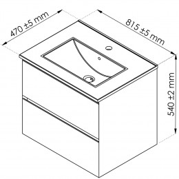 Meuble À Suspendre Max - L80cm - Blanc - Brillant - Livré Monté