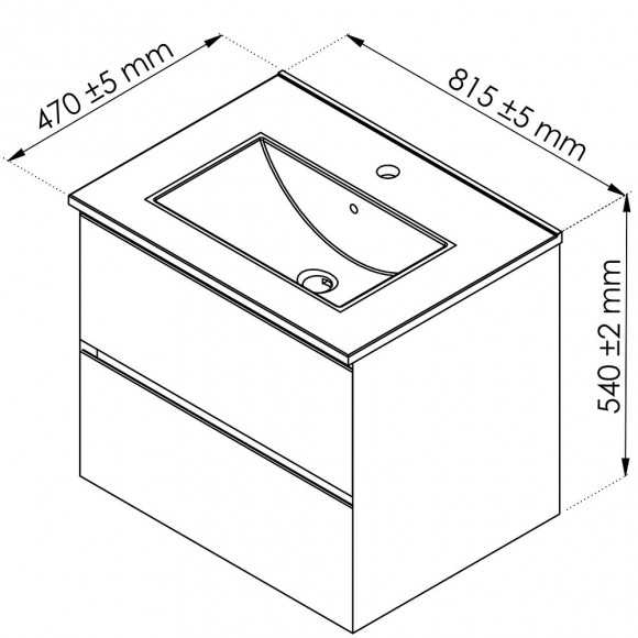 Meuble À Suspendre Max - L80cm - Blanc - Brillant - Livré Monté