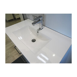 Meuble À Suspendre Palneca - 60cm - Blanc - Laqué - Livré Monté