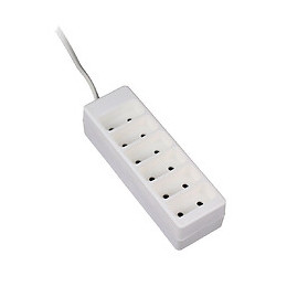 Bloc 6 Prises 2p 6a Blanc