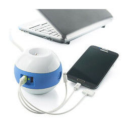 Multiprise Multimédia Wattball  2p 16a + 1p 6a + Usb 2.1a - Bleue