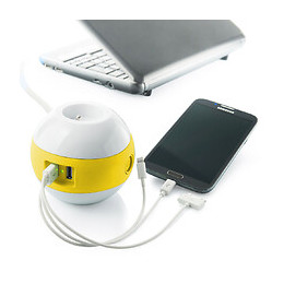 Multiprise Multimédia Wattball  2p 16a + 1p 6a + Usb 2.1a - Jaune