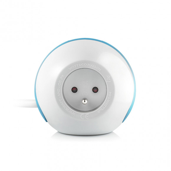 Multiprise Multimédia Wattball  2p 16a + 1p 6a + Usb 2.1a - Bleue