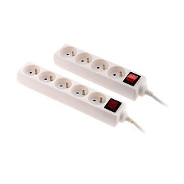 Lot De 2 Blocs 4x 16a Et 5x 16a Avec Interrupteur Blanc - Zenitech