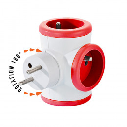 Triplite 3x16a Rotative Rouge - Watt And Co