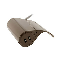 Multiprise Pour Canapé 1 Prise 2p+t 16a + 2 Usb - Marron - Thomson