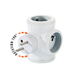Triplite 3x16a Rotative Blanc - Watt And Co