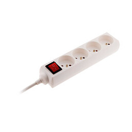 Bloc 4 Prises 16a 2p+t Avec Interrupteur Blanc - Zenitech