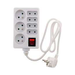 Bloc Multiprise 4x 6a + 3x 16a Blanc - Zenitech