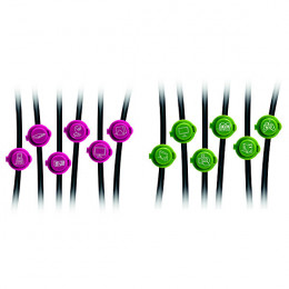 Pack De 12 Clips D'identification Des Câbles - 760003