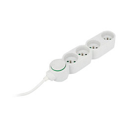 Bloc Multiprise Écoresponsable 4 Prises 2p+t Home Green - Blanc