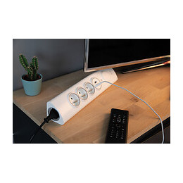 Multiprise D'angle 3p 16a + 1p 16a Latérale + 2 Usb Parafoudre Précâblée - Otio