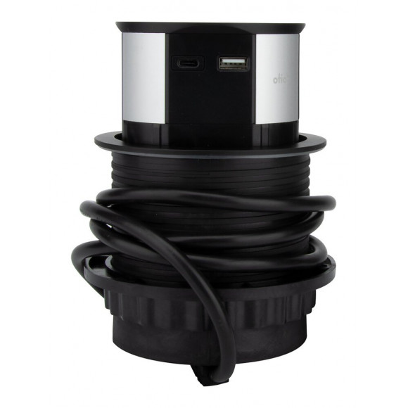 Bloc Multiprise Encastrable 3 Prises 16a + 2x Usb Et Chargeur Induction - Otio