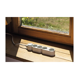 Bloc Multiprise Écoresponsable 4 Prises 2p+t Home Green - Blanc