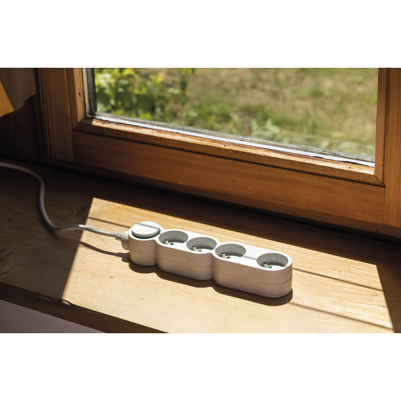Bloc Multiprise Écoresponsable 4 Prises 2p+t Home Green - Blanc