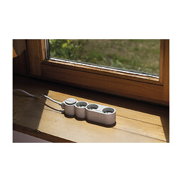 Bloc Multiprises Écoresponsable 3 Prises 2p+t Home Green - Blanc