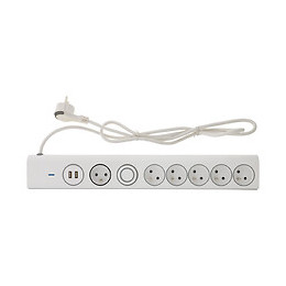 Multiprise Parafoudre 6 Prises 16a + 2 Usb - Thomson