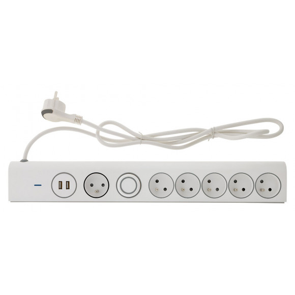Multiprise Parafoudre 6 Prises 16a + 2 Usb - Thomson