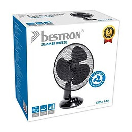 Bestron Ventilateur De Table - Panier 35cm - Noir - 40w - Debit Dair 40,24,20m3/min. Vitesse De Lair 2,49m/sec - Sonore: 49,3 D